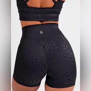 BuffBunny Rebel Shorts + Rosa Sports Bra Set (Black Leopard)